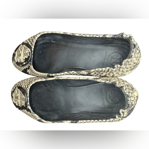 Tory Burch Minnie Flat Size 6.5 Snakeprint - Picture 10 of 11